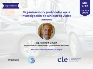 Organización y protocolos en la investigación de siniestros viales